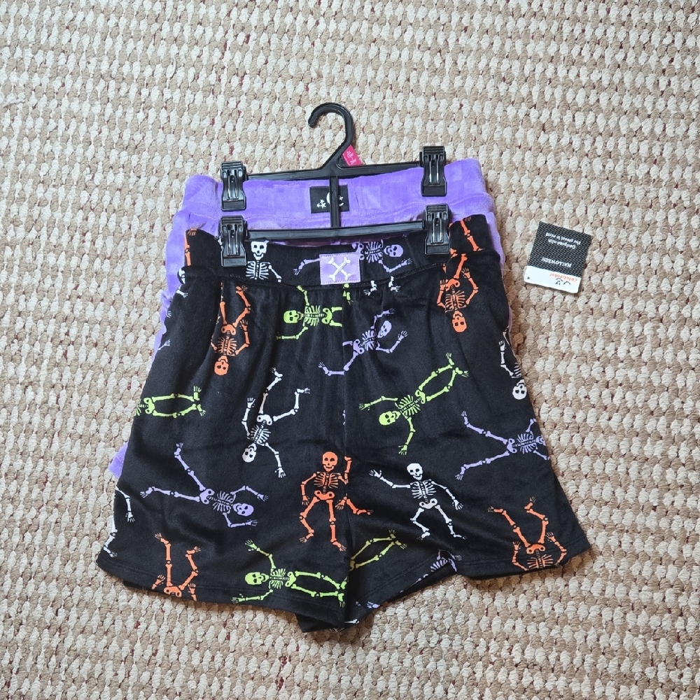 Halloween Skeleton 2 Pack 2X 18W - 20W Plus Size Soft Shorts Way to Celebrate